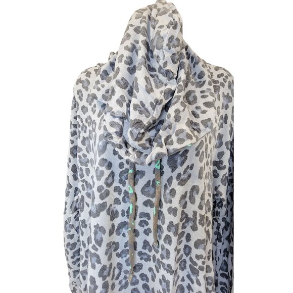 White Birch Hoodie Pullover Leopard Lightweight Sweatshirt Womens 1X New in Bag - Picture 4 of 10